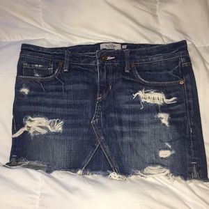 Abrocrombie and Fitch ripped denim skirt